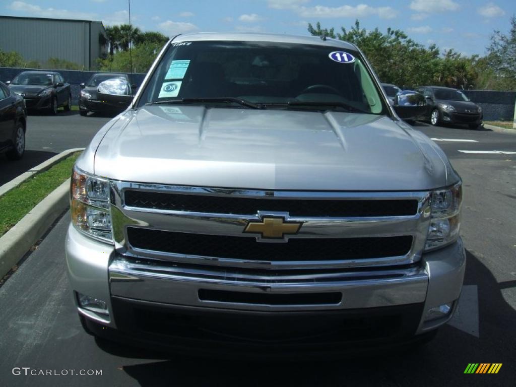 2011 Silverado 1500 LT Crew Cab - Sheer Silver Metallic / Ebony photo #2