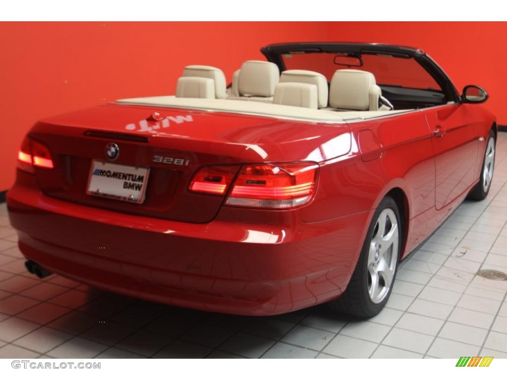 2008 3 Series 328i Convertible - Crimson Red / Cream Beige photo #3