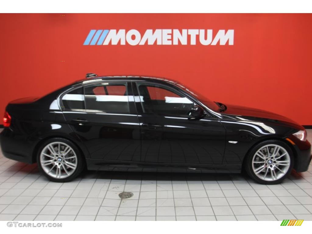 2009 3 Series 335i Sedan - Black Sapphire Metallic / Beige photo #4