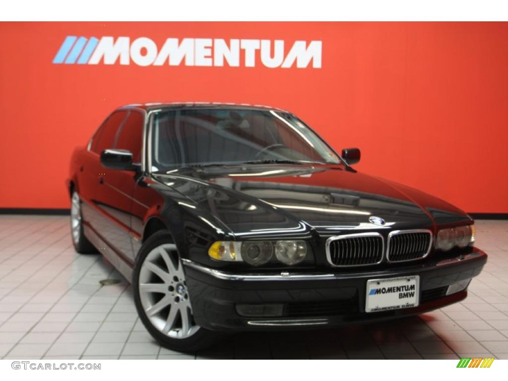 2001 7 Series 740i Sedan - Cosmos Black Metallic / Black photo #1