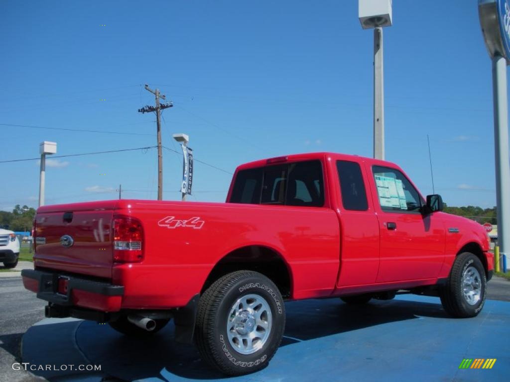 2011 Ranger XLT SuperCab 4x4 - Torch Red / Medium Dark Flint photo #3