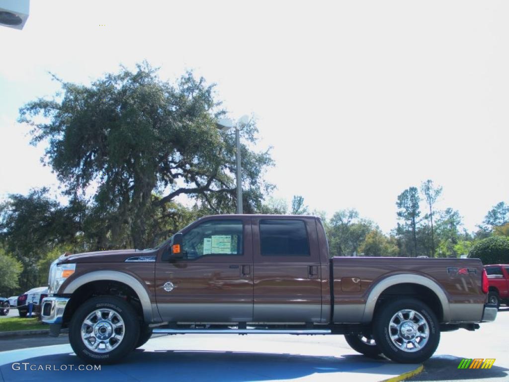 2011 F250 Super Duty Lariat Crew Cab 4x4 - Golden Bronze Metallic / Adobe Beige photo #2