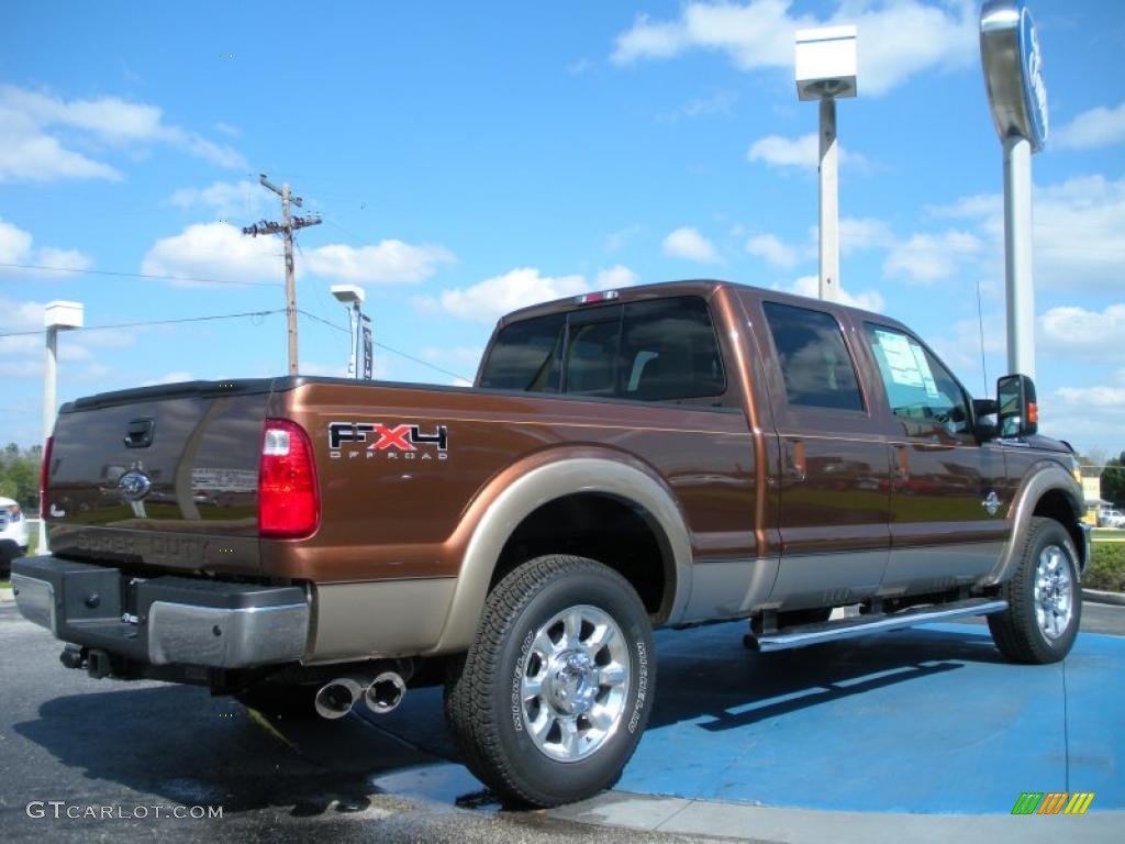 Golden Bronze Metallic 2011 Ford F250 Super Duty Lariat Crew Cab 4x4 Exterior Photo #46107404