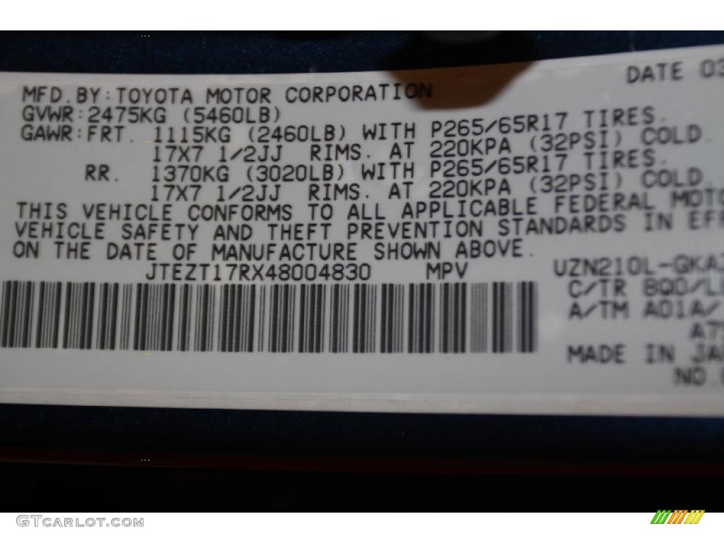 2004 4Runner Limited - Stratosphere Mica / Stone photo #8