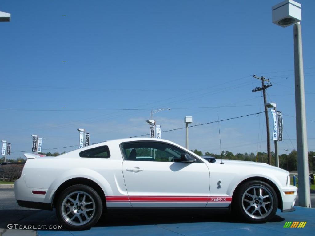 2007 Mustang Shelby GT500 Coupe - Performance White / Black/Red photo #6
