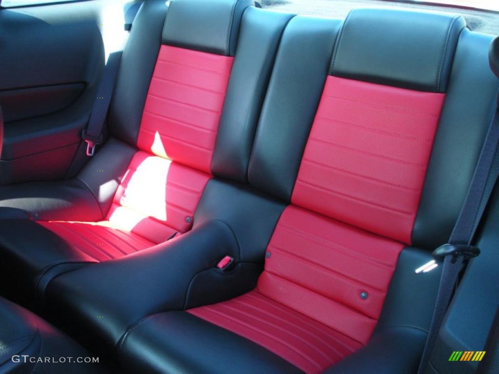 Black/Red Interior 2007 Ford Mustang Shelby GT500 Coupe Photo #46108112