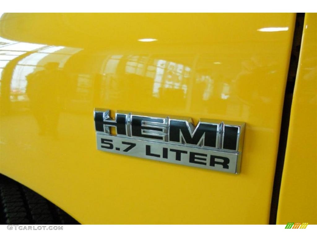 2008 Ram 1500 Sport Quad Cab 4x4 - Detonator Yellow / Medium Slate Gray photo #24