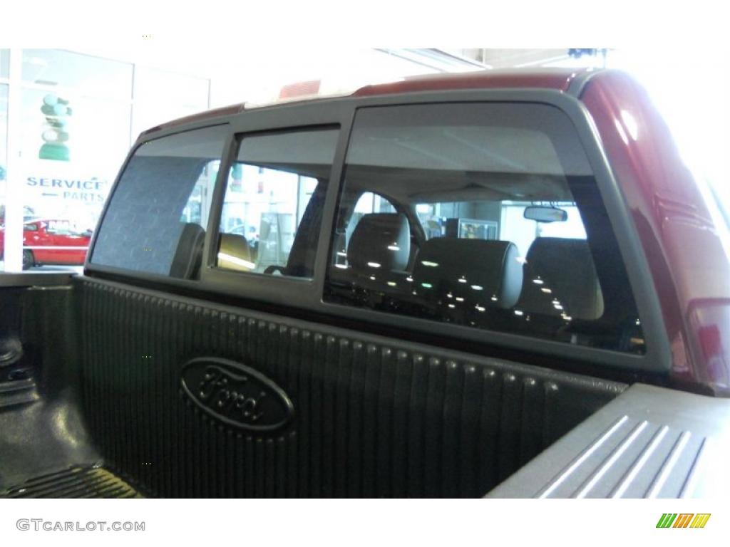 2005 F150 Lariat SuperCrew 4x4 - Dark Toreador Red Metallic / Tan photo #26