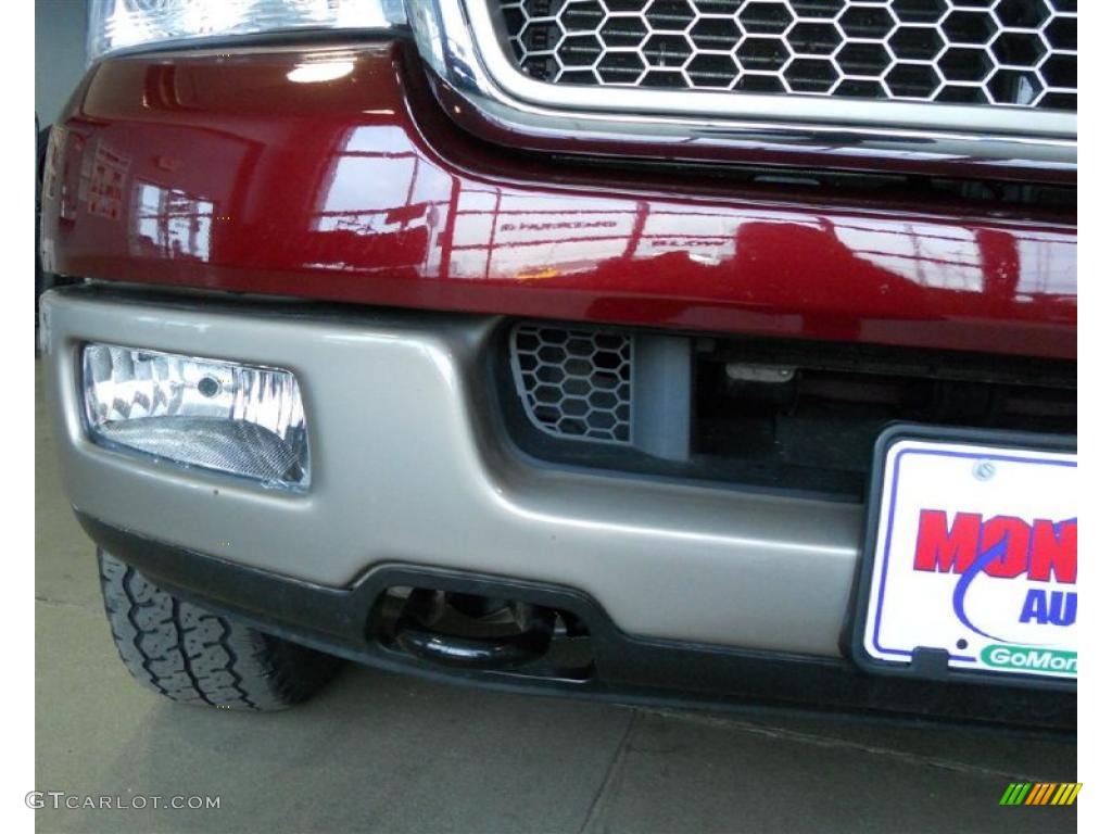 2005 F150 Lariat SuperCrew 4x4 - Dark Toreador Red Metallic / Tan photo #30