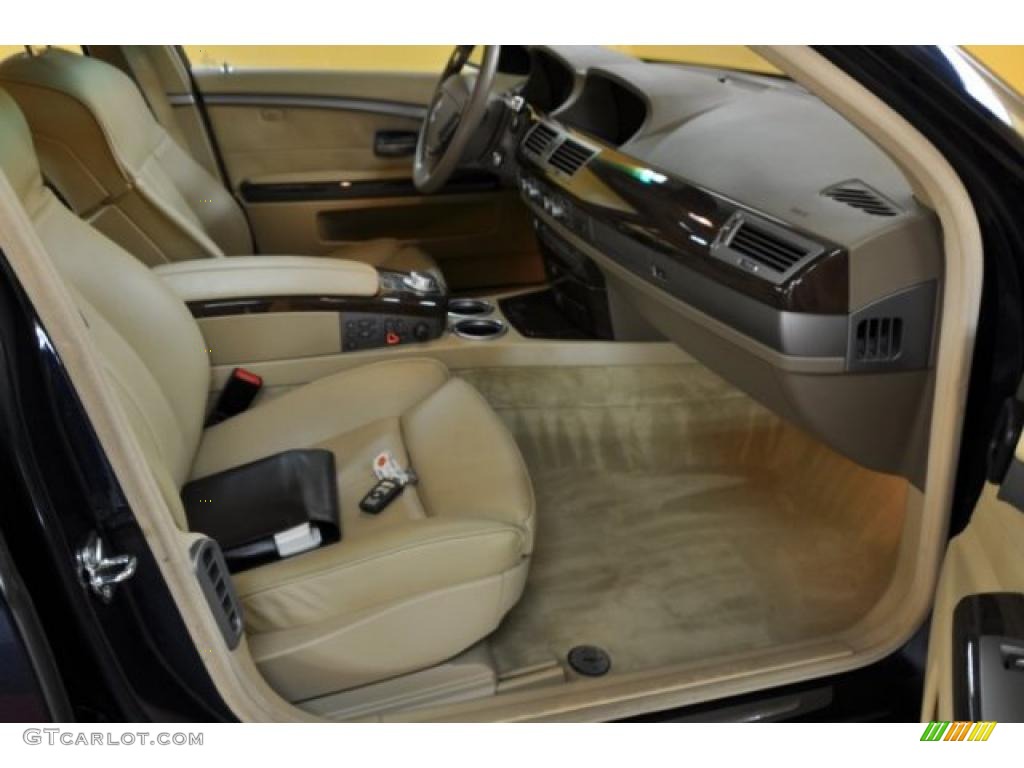 2008 7 Series 750i Sedan - Monaco Blue Metallic / Beige photo #18