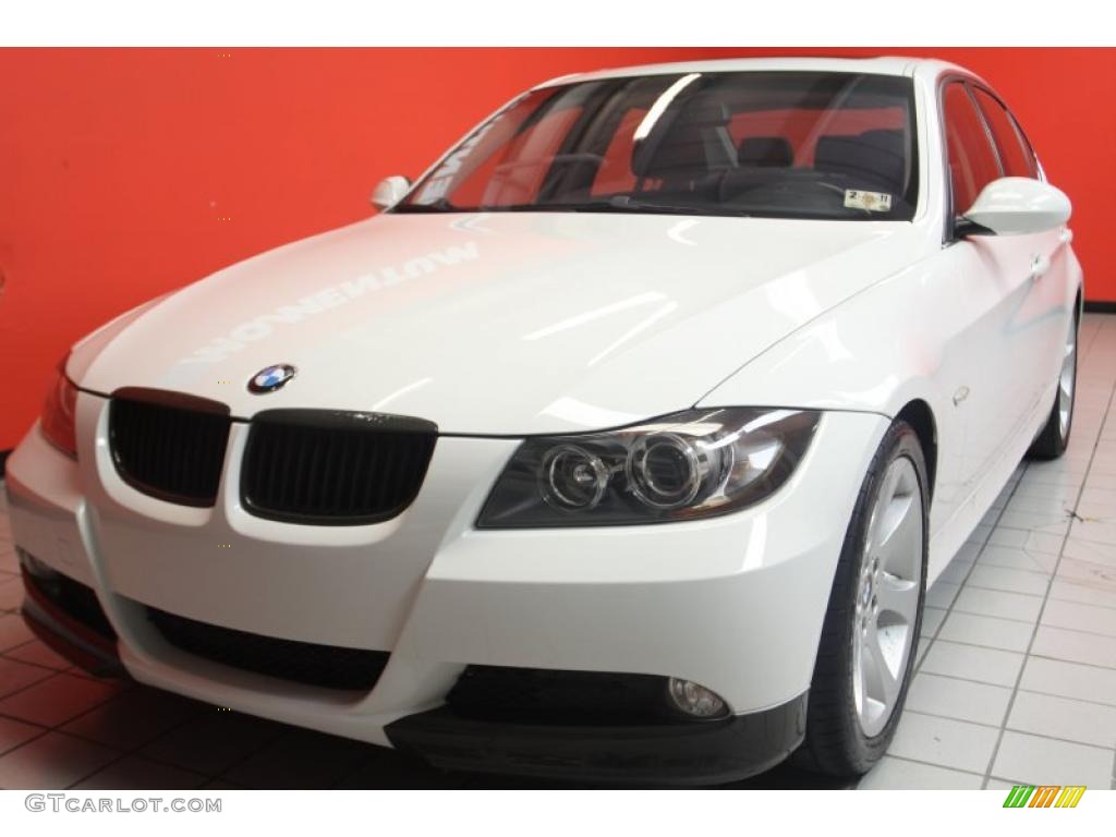2008 3 Series 335i Sedan - Alpine White / Black photo #2