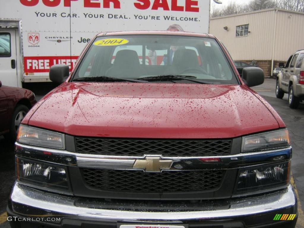 2004 Colorado Extended Cab 4x4 - Dark Cherry Red Metallic / Medium Dark Pewter photo #13