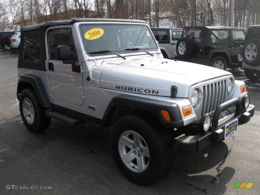 2006 Wrangler Rubicon 4x4 - Bright Silver Metallic / Dark Slate Gray photo #13