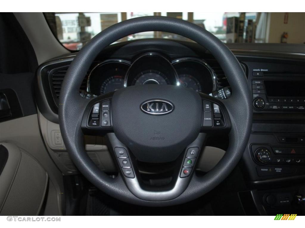 2011 Kia Optima LX Beige Steering Wheel Photo #46114559