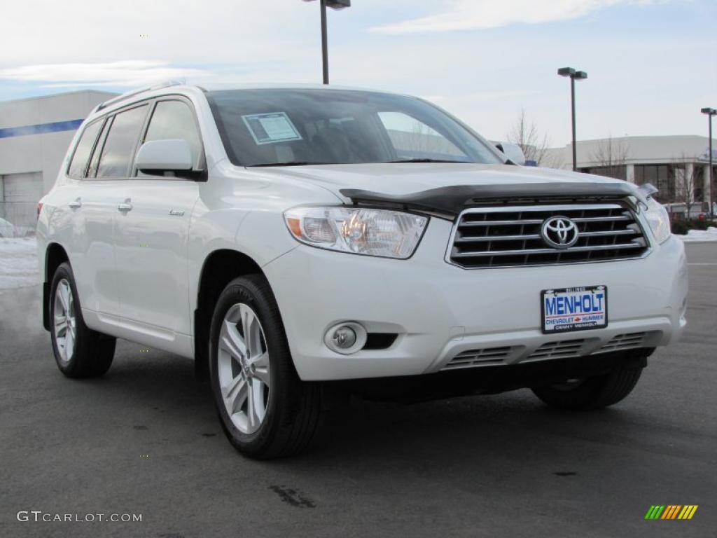 2009 Highlander Limited 4WD - Blizzard White Pearl / Sand Beige photo #4