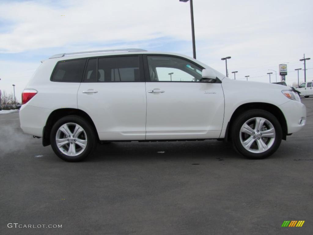 2009 Highlander Limited 4WD - Blizzard White Pearl / Sand Beige photo #5