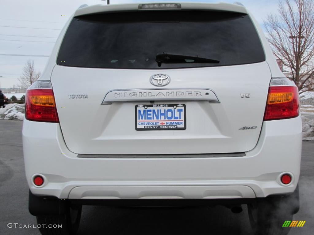 2009 Highlander Limited 4WD - Blizzard White Pearl / Sand Beige photo #7