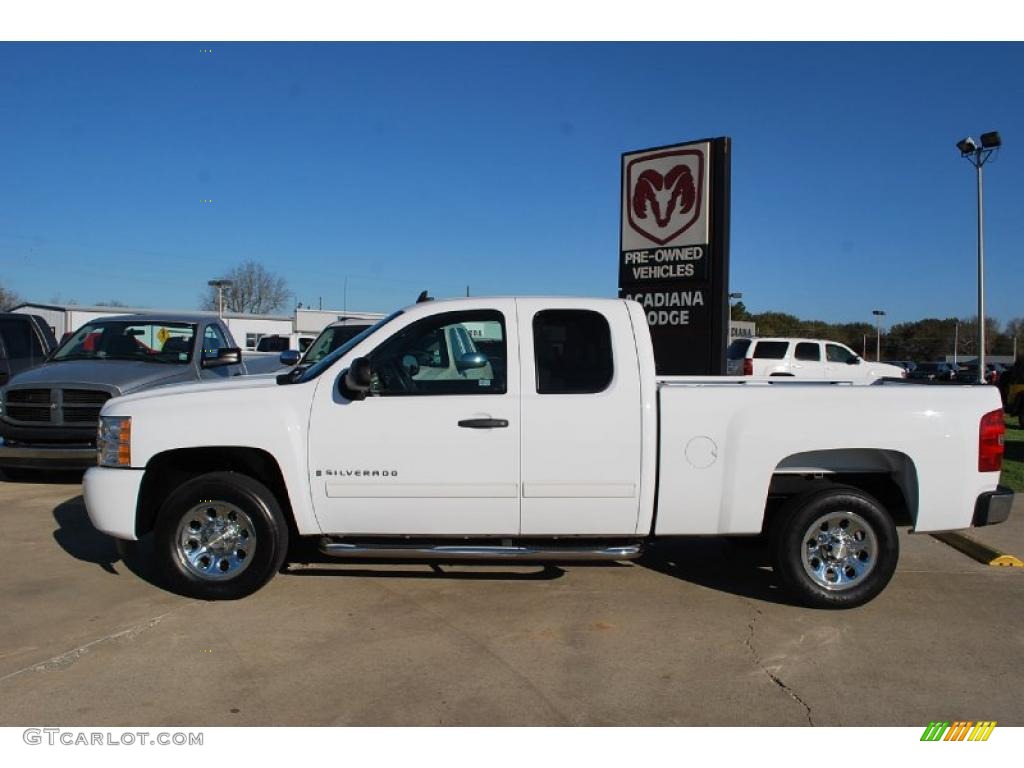 2009 Silverado 1500 LT Extended Cab - Summit White / Light Titanium photo #2