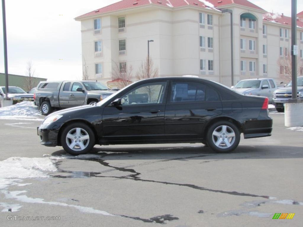 2005 Civic EX Sedan - Nighthawk Black Pearl / Gray photo #1