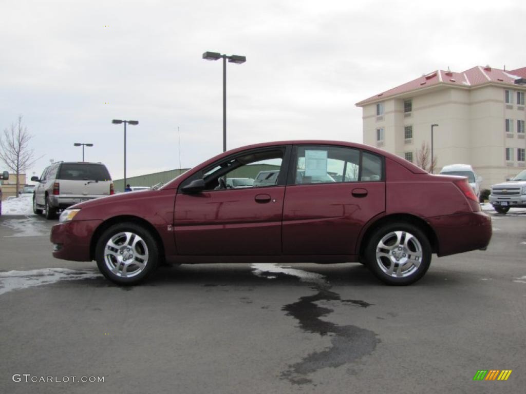 2004 ION 3 Sedan - Berry Red / Tan photo #1