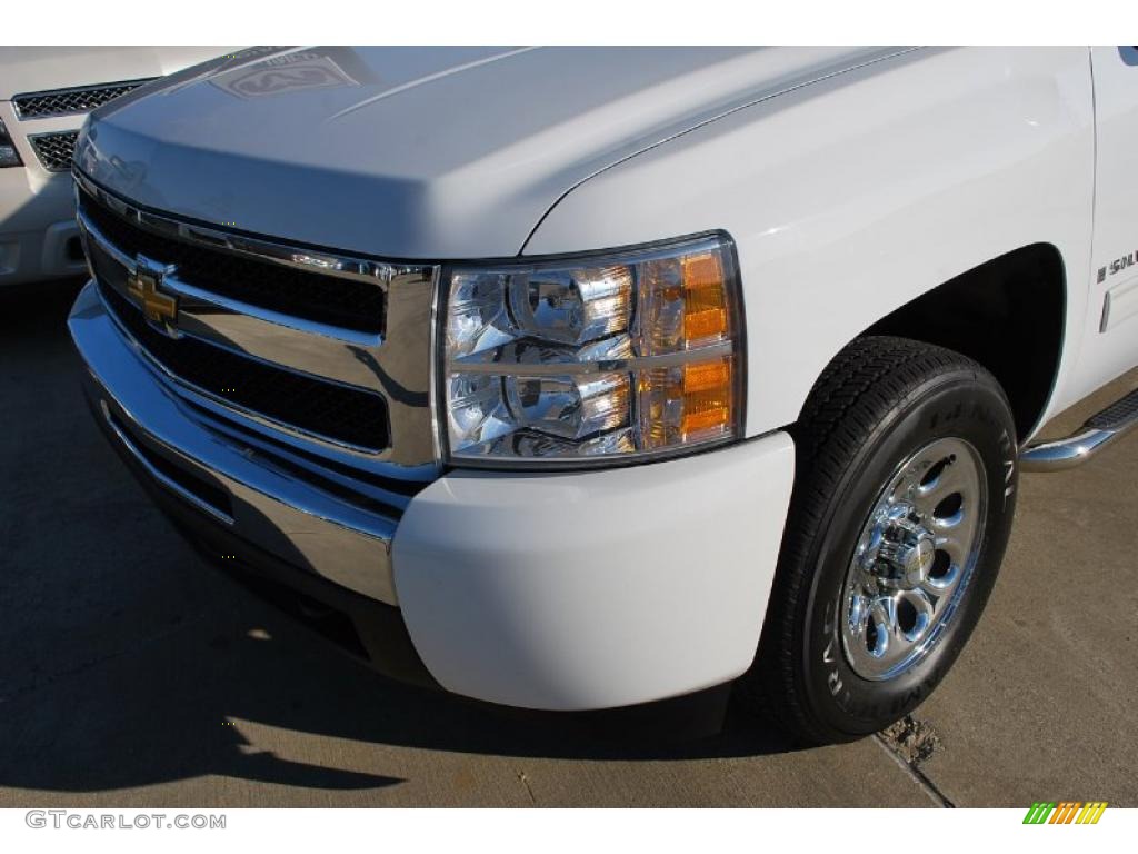 2009 Silverado 1500 LT Extended Cab - Summit White / Light Titanium photo #12