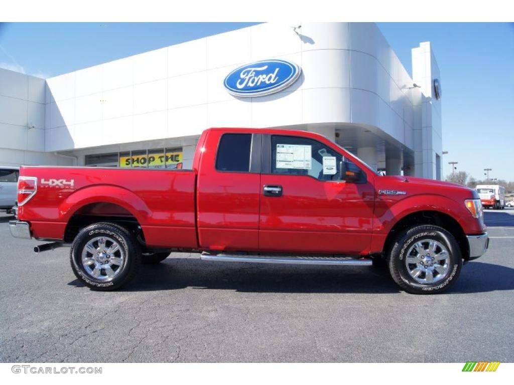 Red Candy Metallic 2011 Ford F150 XLT SuperCab 4x4 Exterior Photo #46118342