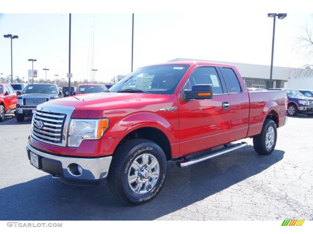 Red Candy Metallic 2011 Ford F150 XLT SuperCab 4x4 Exterior Photo #46118366