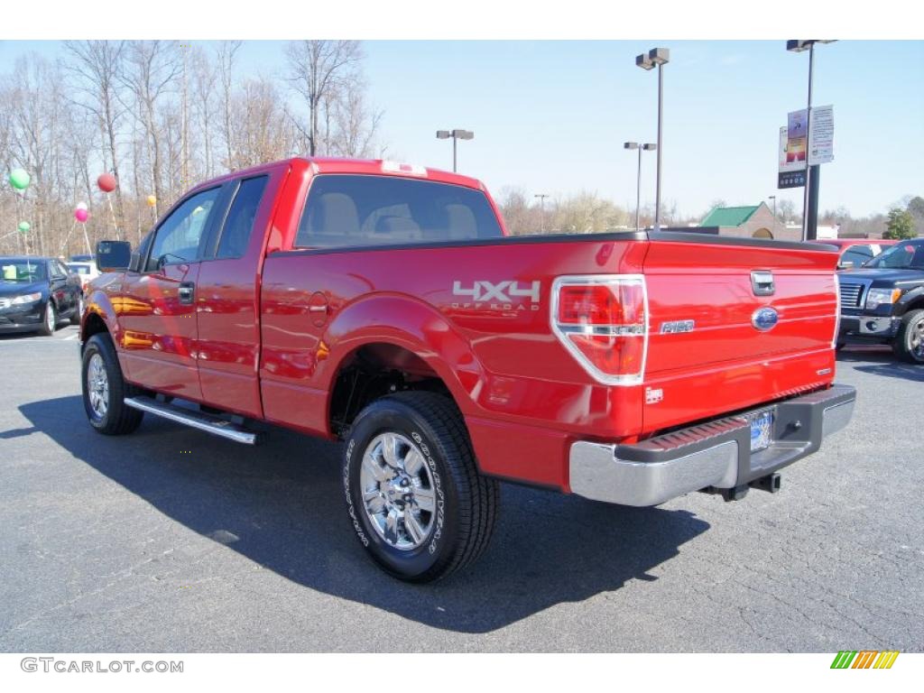Red Candy Metallic 2011 Ford F150 XLT SuperCab 4x4 Exterior Photo #46118600