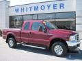 2004 Dark Toreador Red Metallic Ford F250 Super Duty XLT SuperCab 4x4  photo #4