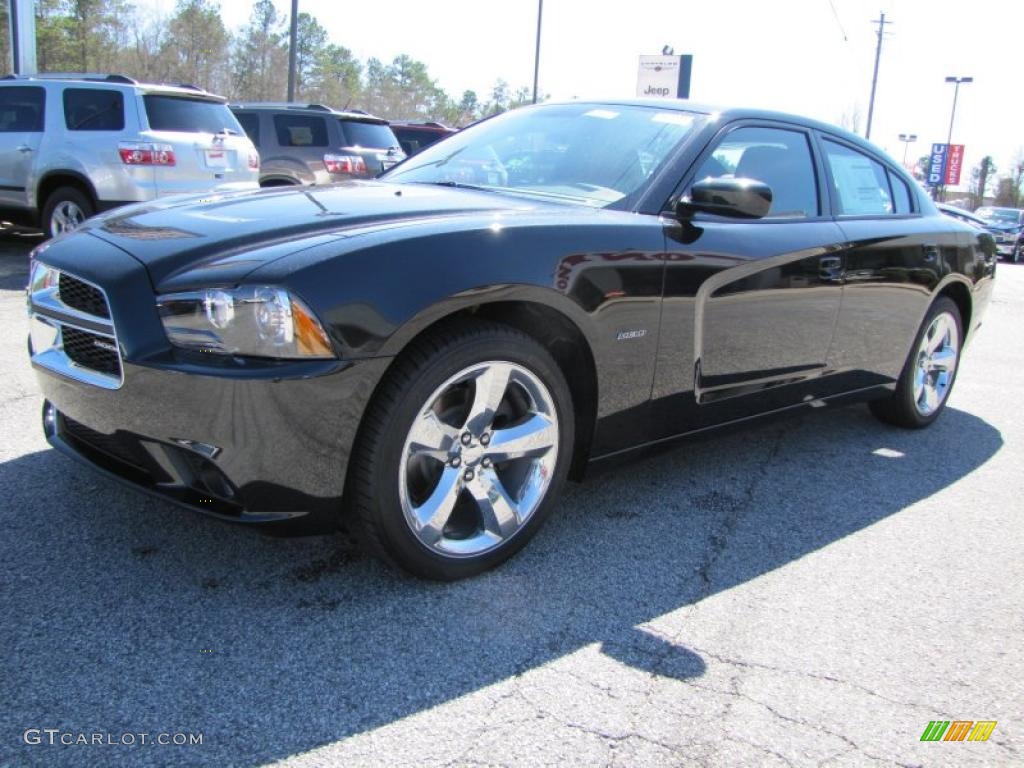 Brilliant Black Crystal Pearl 2011 Dodge Charger R/T Plus Exterior Photo #46121469