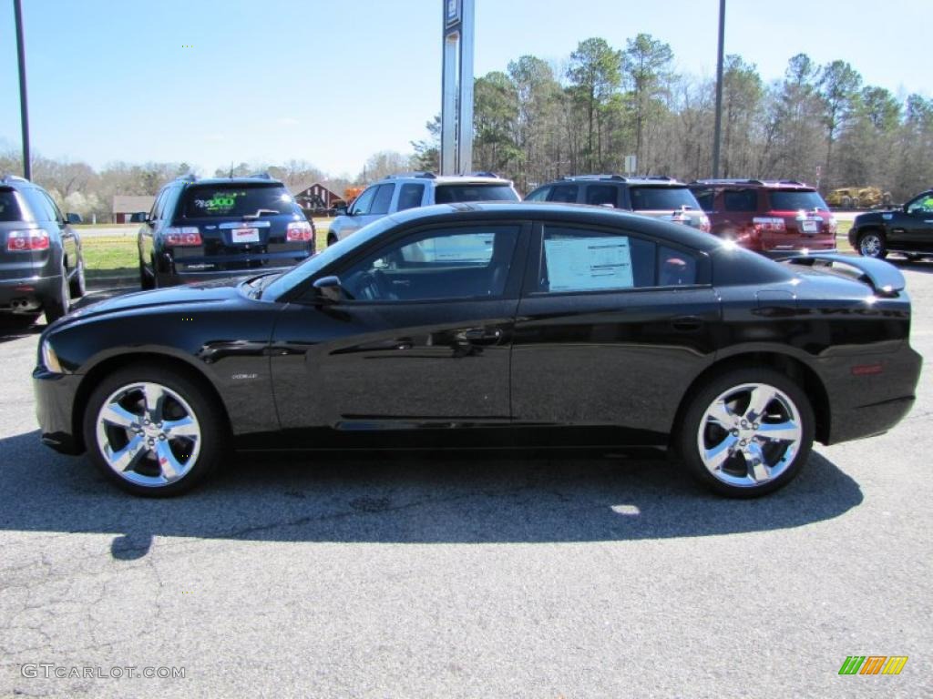 Brilliant Black Crystal Pearl 2011 Dodge Charger R/T Plus Exterior Photo #46121481