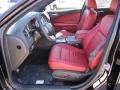 Black/Radar Red 2011 Dodge Charger R/T Plus Interior Color