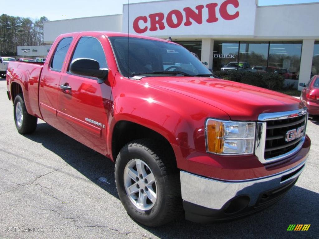 2009 Sierra 1500 SLE Extended Cab - Fire Red / Ebony photo #1