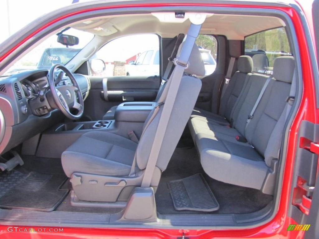 Ebony Interior 2009 GMC Sierra 1500 SLE Extended Cab Photo #46122105