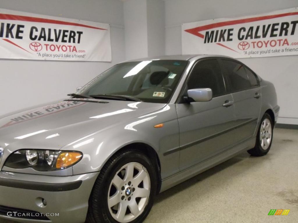 2004 3 Series 325i Sedan - Silver Grey Metallic / Black photo #6