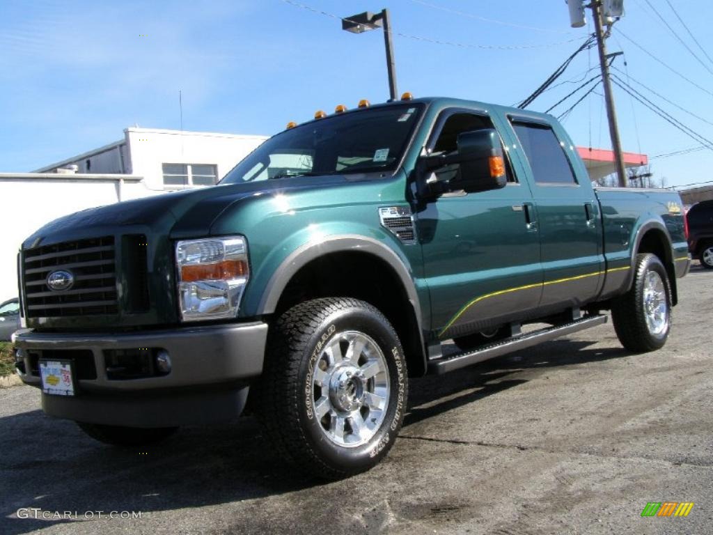 2009 F250 Super Duty Cabelas Edition Crew Cab 4x4 - Forest Green Metallic / Medium Stone/Dark Rust photo #1