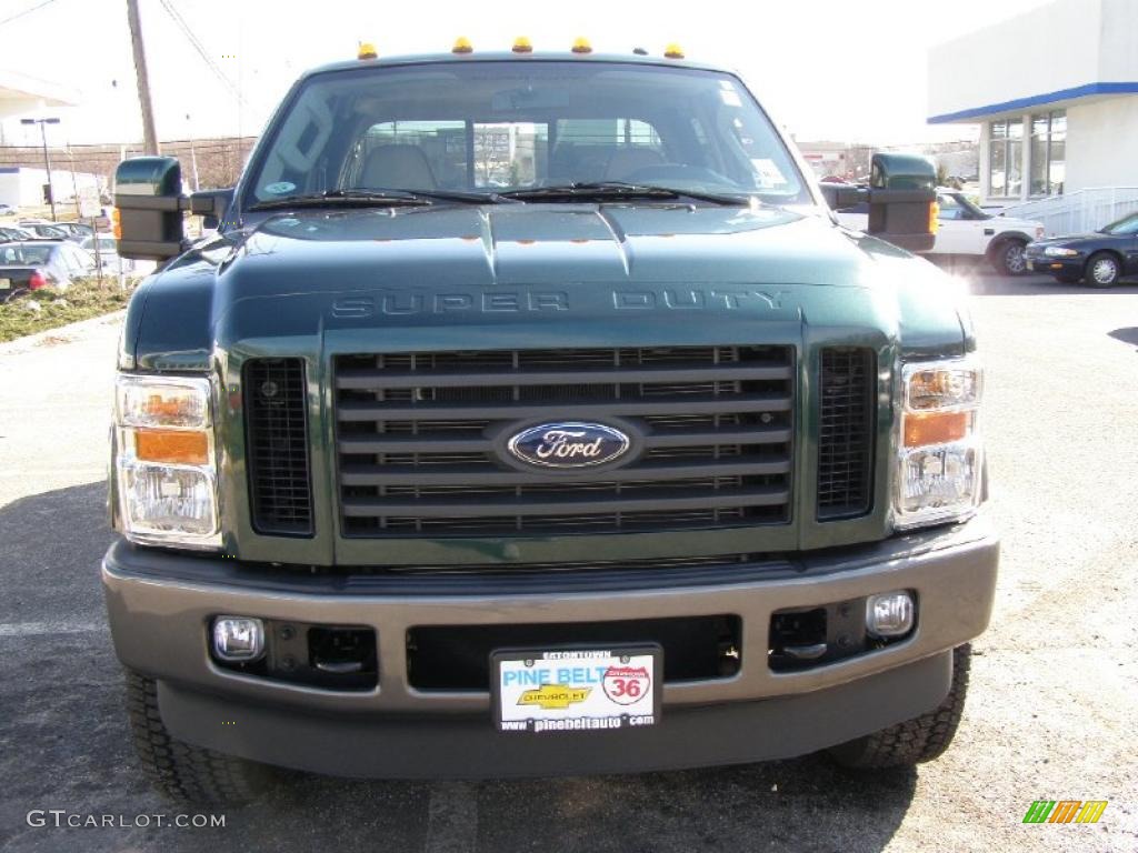 2009 F250 Super Duty Cabelas Edition Crew Cab 4x4 - Forest Green Metallic / Medium Stone/Dark Rust photo #2