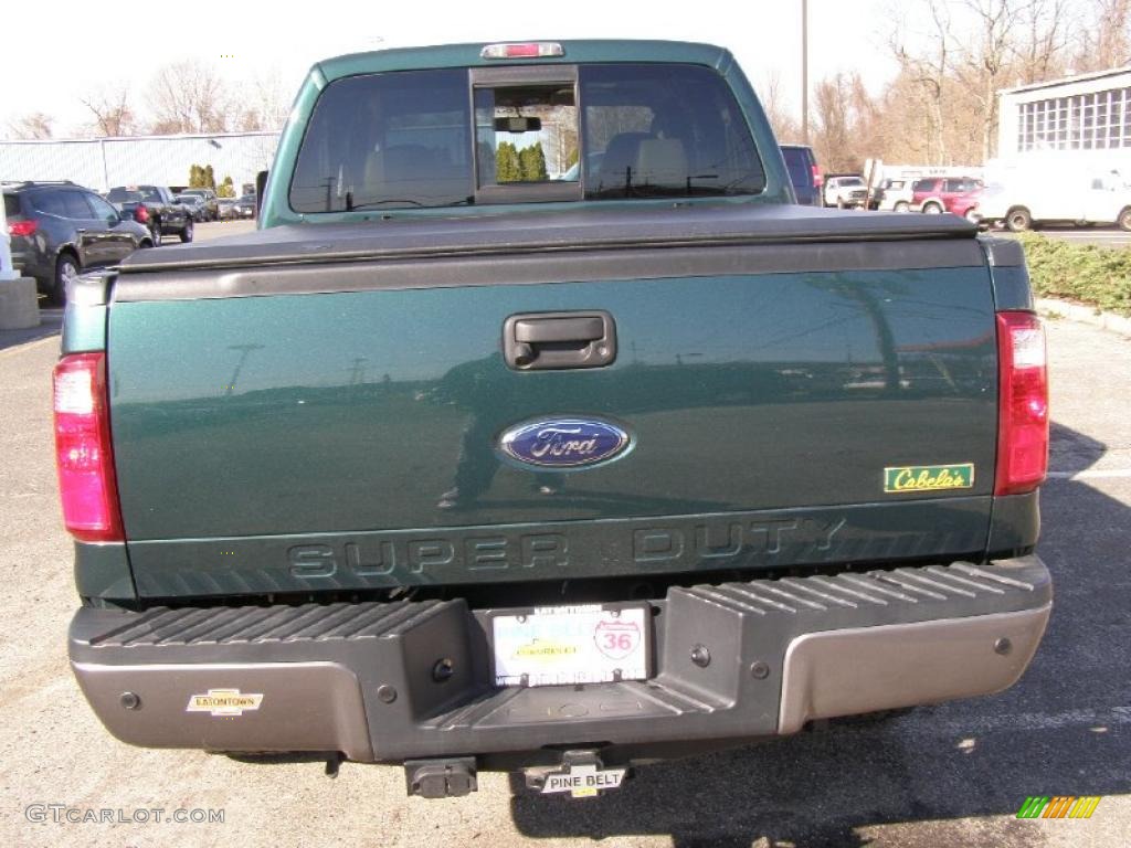 2009 F250 Super Duty Cabelas Edition Crew Cab 4x4 - Forest Green Metallic / Medium Stone/Dark Rust photo #6