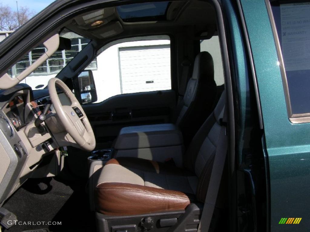 2009 F250 Super Duty Cabelas Edition Crew Cab 4x4 - Forest Green Metallic / Medium Stone/Dark Rust photo #12