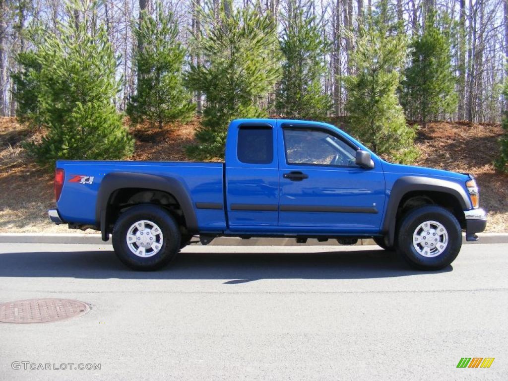 Pace Blue 2007 Chevrolet Colorado LT Z71 Extended Cab 4x4 Exterior Photo #46123386