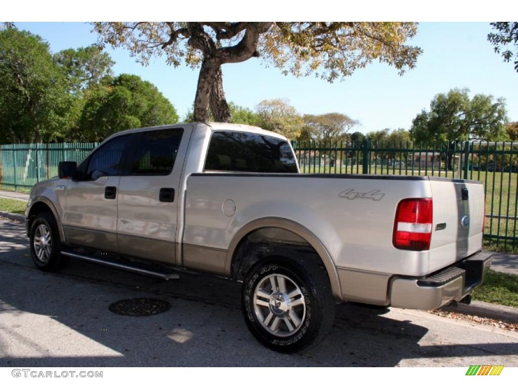 2006 F150 Lariat SuperCrew 4x4 - Smokestone Metallic / Tan photo #6