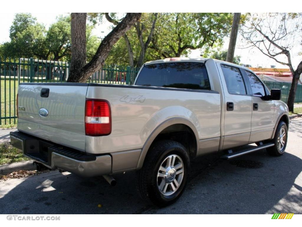 2006 F150 Lariat SuperCrew 4x4 - Smokestone Metallic / Tan photo #9