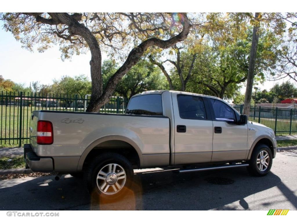 2006 F150 Lariat SuperCrew 4x4 - Smokestone Metallic / Tan photo #10