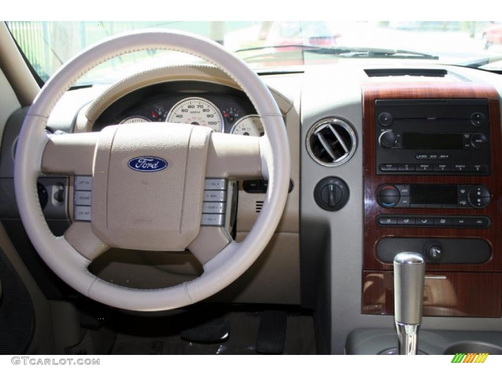 2006 F150 Lariat SuperCrew 4x4 - Smokestone Metallic / Tan photo #71