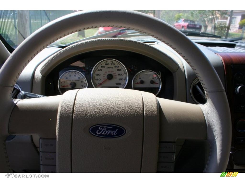 2006 F150 Lariat SuperCrew 4x4 - Smokestone Metallic / Tan photo #73