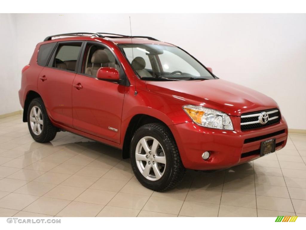 2008 RAV4 Limited 4WD - Barcelona Red Pearl / Taupe photo #1