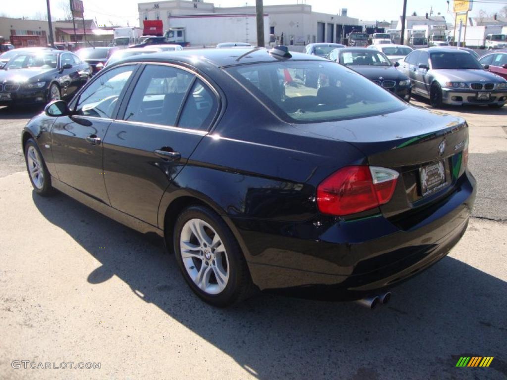 2008 3 Series 328xi Sedan - Black Sapphire Metallic / Terra Dakota Leather photo #3