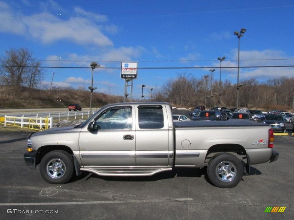 2001 Silverado 1500 LS Extended Cab 4x4 - Light Pewter Metallic / Graphite photo #5