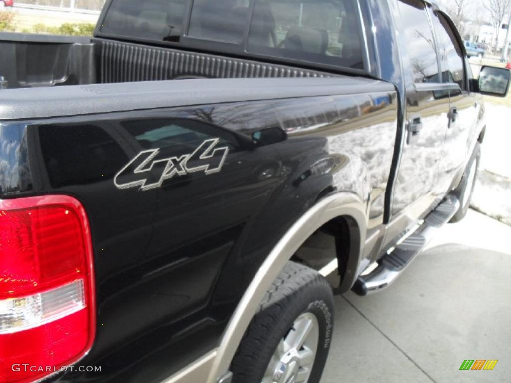 2004 F150 Lariat SuperCrew 4x4 - Black / Tan photo #3