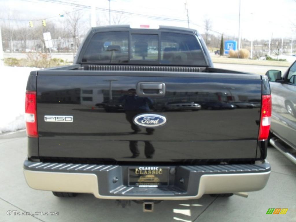 2004 F150 Lariat SuperCrew 4x4 - Black / Tan photo #4